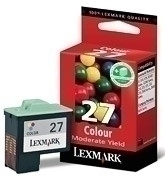 Lexmark No27 Moderate Use Color Print Cartridge Blister