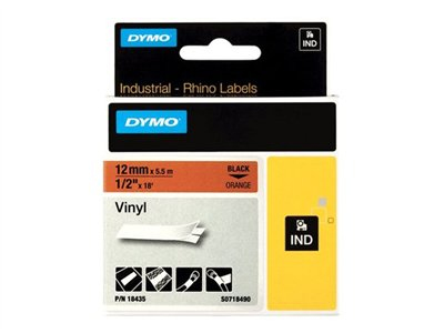 Dymo 18435 12mm RHINO Coloured Vinyl