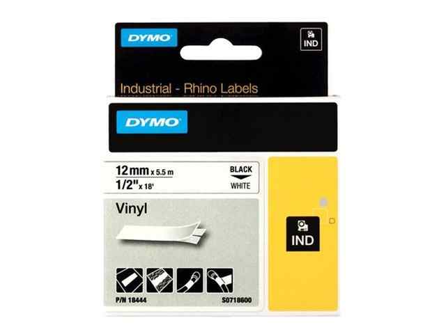 Dymo 18444 12mm Rhino Coloured Vinyl