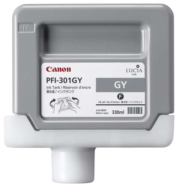 Canon PFI-301GY Pigment Gray Ink Cartridge