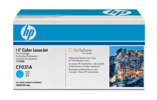Cartucho de impresion cian HP Color LaserJet CF031A