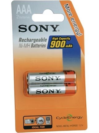 Sony 2 X Aaa Nimh Batteries  900 Mah