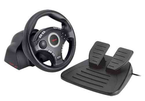 Trust Compact Vibration Feedback Steering Wheel Pc-ps2-ps3 Gm-3200