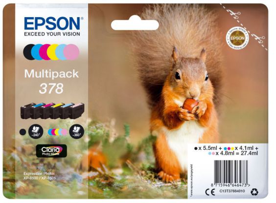 Epson Multipack 6 colours 378 Claria Photo HD