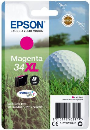 Epson Singlepack Magenta 34XL DURABrite Ultra Ink