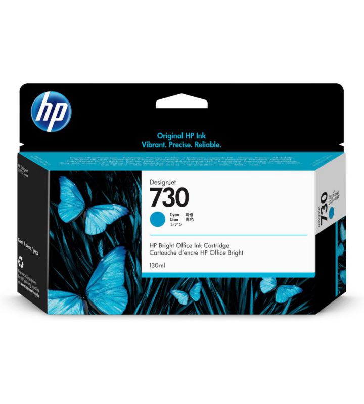 Hp 730 130 Ml Cyan Designjet 130ml Cian Cartucho De Tinta