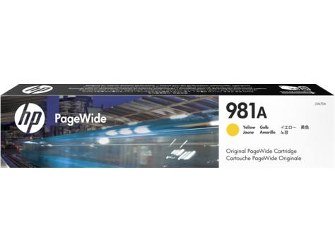 HP 981-A Yellow Original PageWide Cartridge Cartucho 6000paginas Amarillo