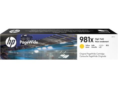 HP 981-X High Yield Yellow Original PageWide Cartridge Cartucho 10000paginas Amarillo