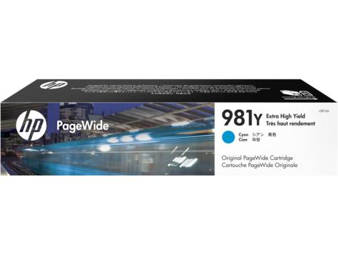 HP 981-Y Extra High Yield Cyan Original PageWide Cartridge Cartucho 16000paginas Cian