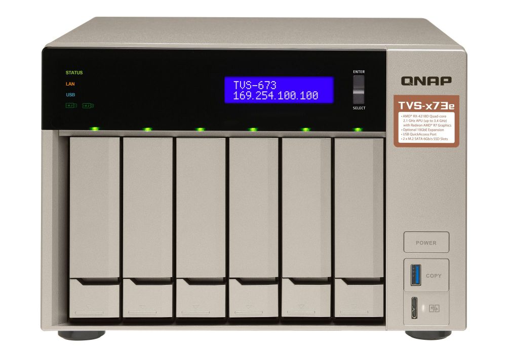 Qnap Tvs 673e Ethernet Torre Gris Nas